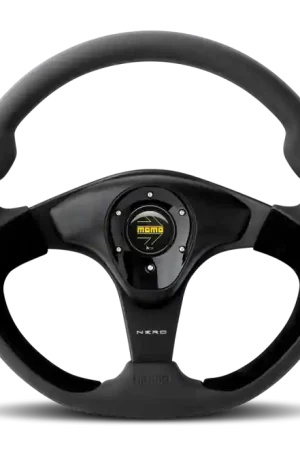 Momo Nero Steering Wheel 350 mm - Black Leather/Suede/Black Spokes Viral