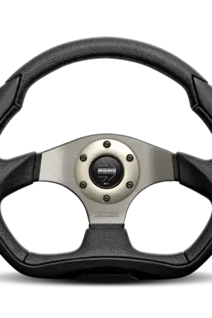 Save Now Momo Eagle Steering Wheel 350 mm - Black Leather/Anth Spokes