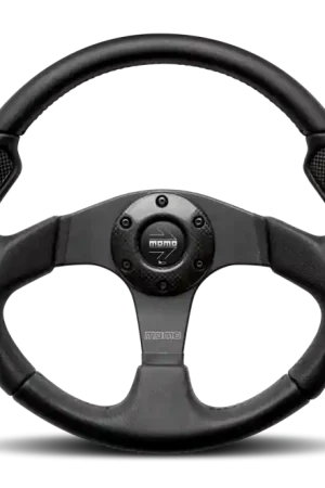Momo Jet Steering Wheel 350 mm -Black AirLeather/Black Spokes Direct From Manufacturer