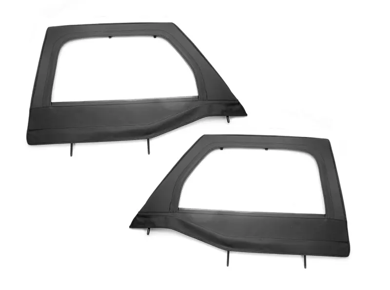 Buy Direct Rugged Ridge Upper Soft Door Kit Front Black Diamond 07-18 Jeep Wrangler JK