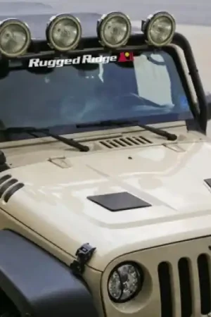 Professional Grade Rugged Ridge Performance Vented Hood 07-18 Jeep Wrangler JK