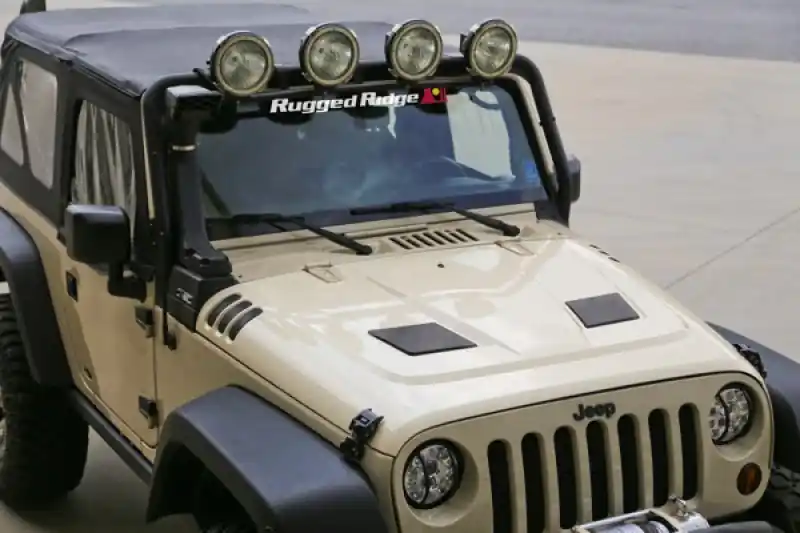 Professional Grade Rugged Ridge Performance Vented Hood 07-18 Jeep Wrangler JK