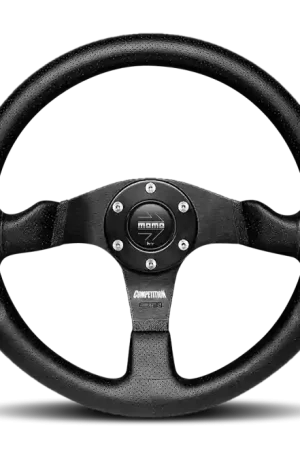 Big Sale Momo Competition Steering Wheel 350 mm - Black AirLeather/Black Spokes