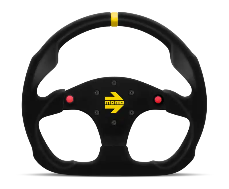 Best Price Momo MOD30 Buttons Steering Wheel 320 mm -Black Suede/Black Spokes/1 Stripe