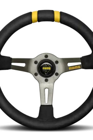 Top Pick Momo MODDRIFT Steering Wheel 330 mm -Black Suede/Anth Spokes/2 Stripes