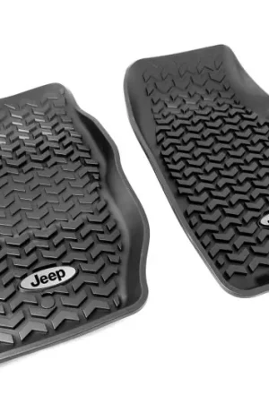 Rugged Ridge Floor Liner Front Black 1984-2001 Jeep Logo Cherokee XJ Seasonal Sale