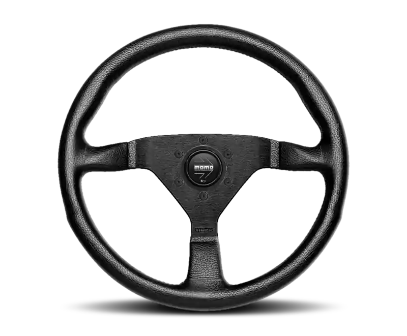 Momo Montecarlo Steering Wheel 320 mm - Black Leather/Black Stitch/Black Spokes Today Only