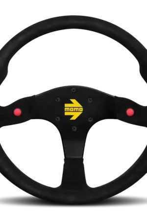 Momo MOD80 Steering Wheel 350 mm -Black Suede/Black Spokes Brand New