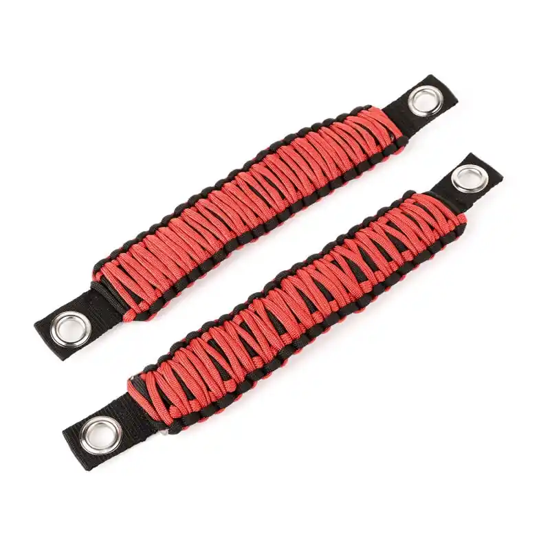 Rugged Ridge Paracord A-Pillar Grab Handle Red 07-18 Jeep Wrangler JK Popular