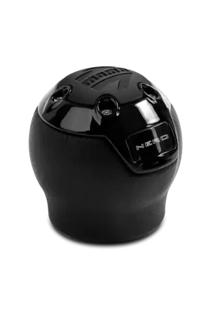 Must Have Momo Nero Shift Knob - Black Leather, Black Chrome Insert, with Reverse Lockout