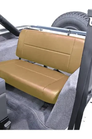 Luxury Rugged Ridge Fixed Rear Seat Tan 55-95 Jeep CJ / Jeep Wrangler