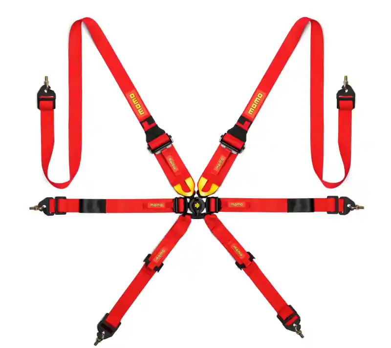 Limited Edition Momo Int. Camlock 6pt Clip In Restraint-Red