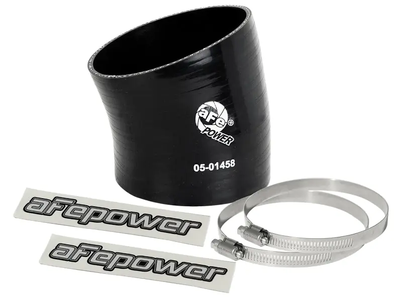 aFe Magnum FORCE Intake Coupling Kit (3-1/2IN ID to 3-1/4 IN ID x 15 Deg.) Elbow Coupler - Black Buy Direct