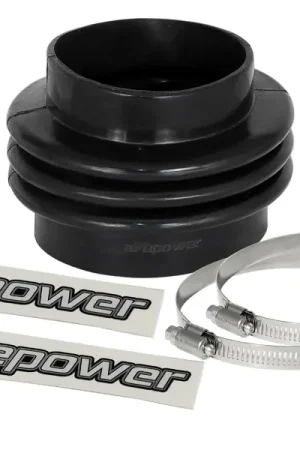 aFe Magnum FORCE Intake Coupling Kit (3-1/2 IN ID to 4 IN ID x3-1/2 IN L) Straight Bellow- Black Price Drop