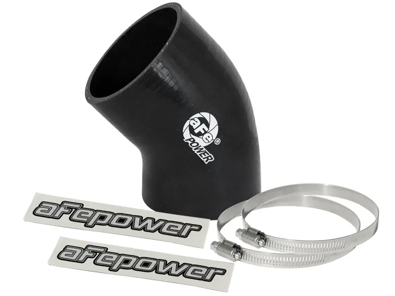 aFe Magnum FORCE Intake Coupling Kit (3 IN ID to 3-1/4 IN ID x 45 Deg.) Elbow Coupler - Black Limited Offer