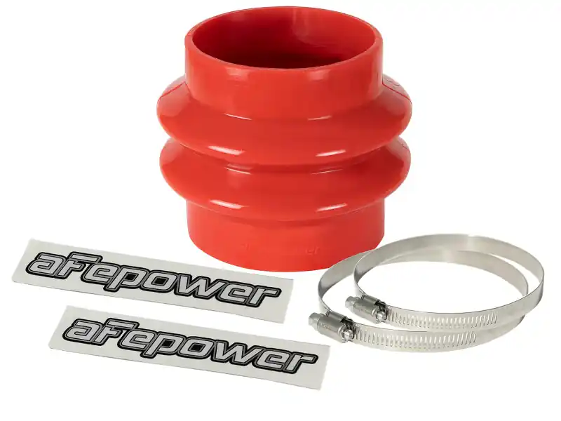 aFe Magnum FORCE Intake Coupling Kit (3-1/8 IN ID to 3 IN x 3-1/2 IN L) Straight Bellow- Red Authentic