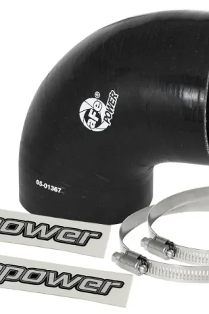 aFe Magnum FORCE Intake Coupling Kit (4 IN ID to 3-4/5 IN ID x 90 Deg.) Elbow Coupler - Black Exclusive