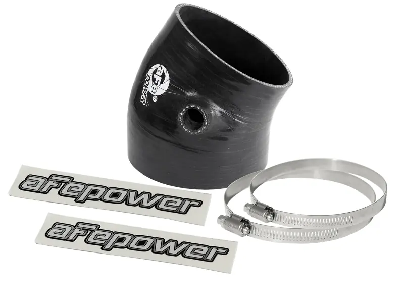 aFe Magnum FORCE Intake Coupling Kit (4-3/8 IN ID to 3-3/4 IN ID x 30 Deg.) Elbow Coupler - Black Markdown