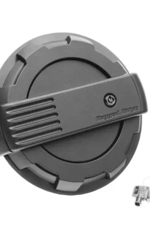 Rugged Ridge 19-23 Jeep Wrangler JL Elite Locking Fuel Door - Black Next Day Delivery