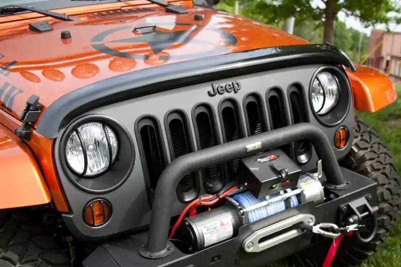 Rugged Ridge Wraparound Bug Deflector Smoke 07-18 Jeep Wrangler Seasonal Sale