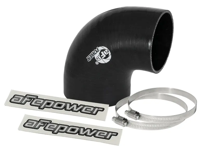 aFe Magnum FORCE Intake Coupling Kit (3-1/2 IN to 3 IN ID x 90 Deg.) Elbow Reducing Coupler - Black Get Yours