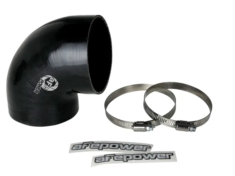 aFe Magnum FORCE Intake Coupling Kit (3-3/4 IN ID to 3-1/2 IN ID x 90 Deg.) Elbow Coupler - Black Handmade