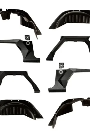 Premium Rugged Ridge XHD Armor Fenders and Liner Kit 07-18 Jeep Wrangler JKU 4-Door