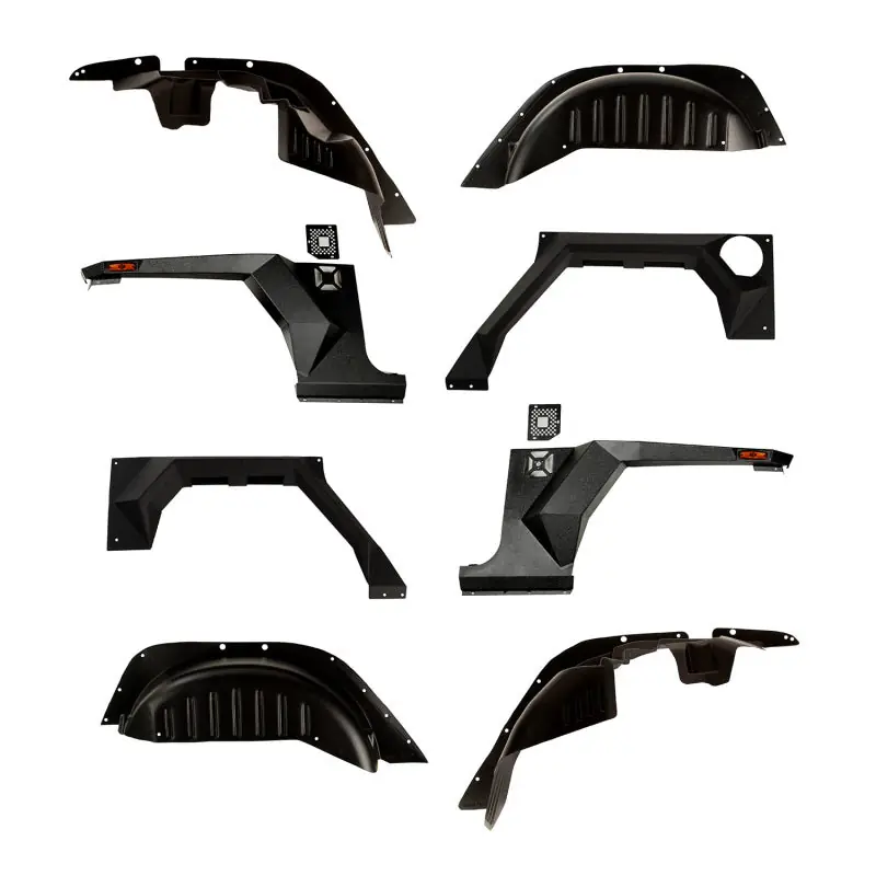 Premium Rugged Ridge XHD Armor Fenders and Liner Kit 07-18 Jeep Wrangler JKU 4-Door