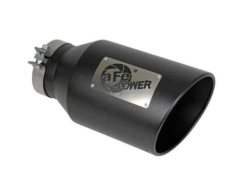 Fan Favorite aFe Power Universal 5in Inlet 8in Outlet MACH Force-XP Clamp-On Exhaust Tip - Black