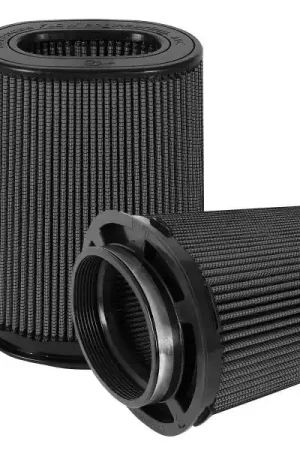 aFe Magnum FLOW Black Pro 5R Air Filter (Pair) (6x4)in F x (8-1/4x6-1/4in) B x (7-1/4x5in) Tx10in H Free Delivery
