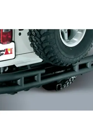 Rugged Ridge 3-In Dbl Tube Rear Bumper w/ Hitch 87-06 Jeep Wrangler Final Sale