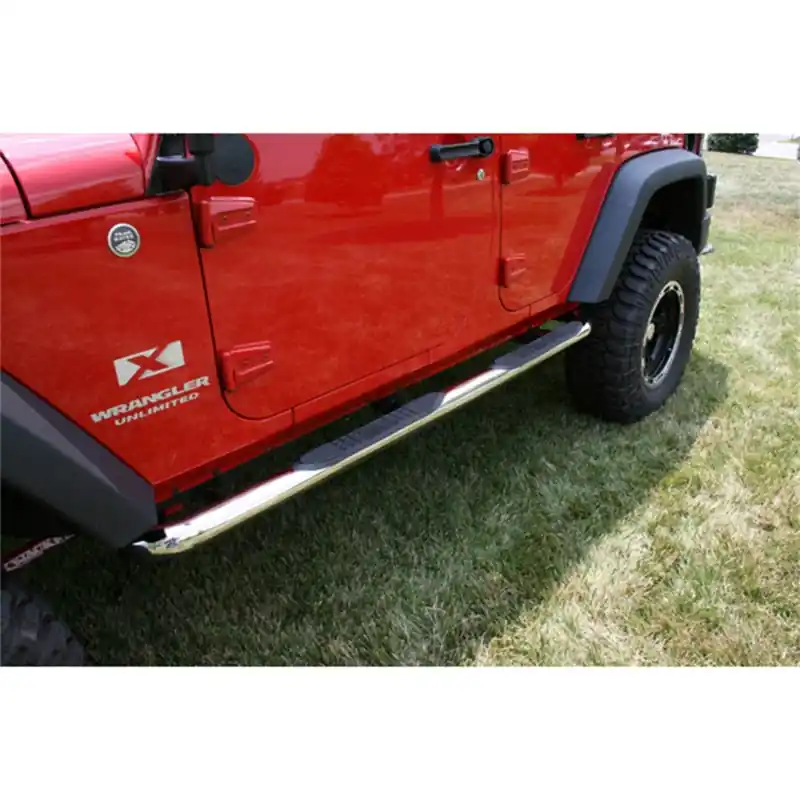 Rugged Ridge 3-In Round Side Step SS 07-18 Jeep Wrangler Unlimited JK Shop Now