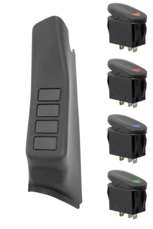 Price Drop Rugged Ridge A-Pillar 4 Switch Pod Kit Black LHD 11-18 JK