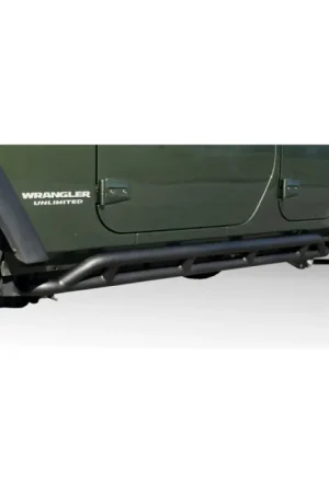 Rugged Ridge RRC Rocker Guards Black 07-18 4-Door Jeep Wrangler No Minimum Order