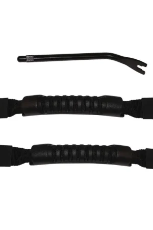 Seasonal Sale Rugged Ridge Door Pull Straps Black 97-06 Jeep Wrangler