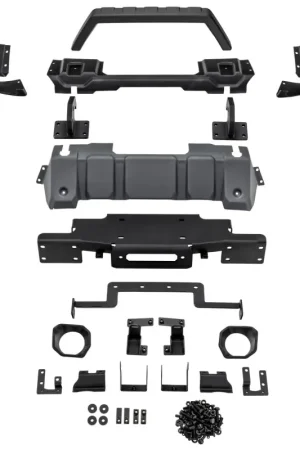 Rugged Ridge 18-21 Jeep Wrangler/Gladiator (JL/JT) Venator Modular Bumper - Black Hassle-Free Returns