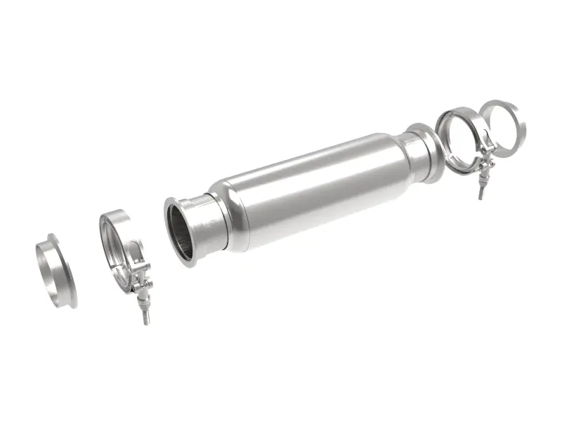 aFe MACH Force-Xp Resonator 3 IN Inlet/Outlet x 4 IN Dia. x 12 IN Body x 16 IN Overall Length Free Shipping