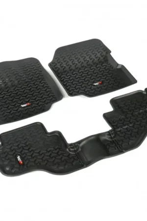 Exclusive Rugged Ridge Floor Liner Front/Rear Black 1976-1986 Jeep CJ-7 / Jeep Wrangler 87-95 / YJ