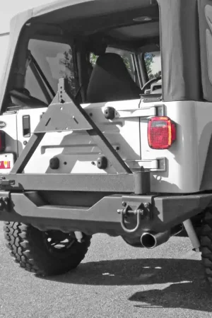 Rugged Ridge Tire Carrier XHD Rear Bumper 76-06 Jeep CJ / Jeep Wrangler Direct From Factory