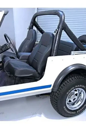 Place Order Rugged Ridge High-Back Front Seat Non-Recline Black 76-02 CJ&Wrangl