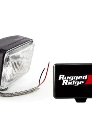 Direct From Manufacturer Rugged Ridge 5-In x 7-In Halogen Fog Light Black Steel Housing