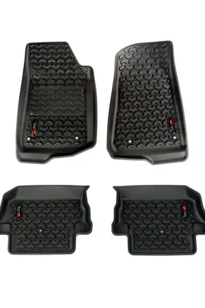 Rugged Ridge Floor Liner Kit Black F/R 18-20 Jeep Wrangler JL 2Dr Buy Today