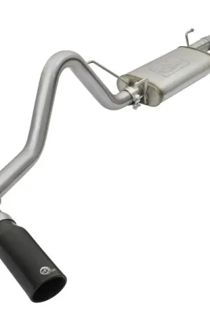 Hot Picks aFe MACHForce XP Cat Back SS Exhausts Black Tips 05-12 Toyota Tacoma L4-2.7L