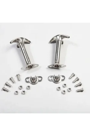 Warranty Included Rugged Ridge 41-95 Jeep CJ / Jeep Wrangler Hood Catch Kit Stainless