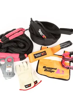 Rugged Ridge Premium Recovery Kit with Mesh Bag Secure Checkout