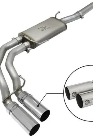 Affordable aFe Rebel Exhausts Cat-Back SS Ford F-150 04-08 V8 4.6/5.4L w/ Polished Tips