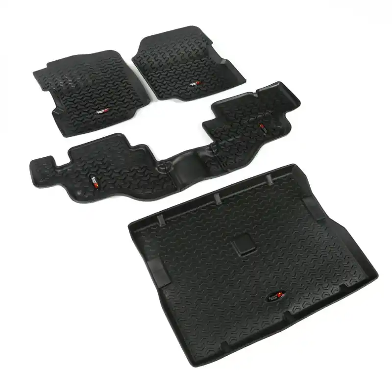 Rugged Ridge Floor Liner Front/Rear/Cargo Black 1976-1995 Jeep Wrangler / CJ One Day Deal