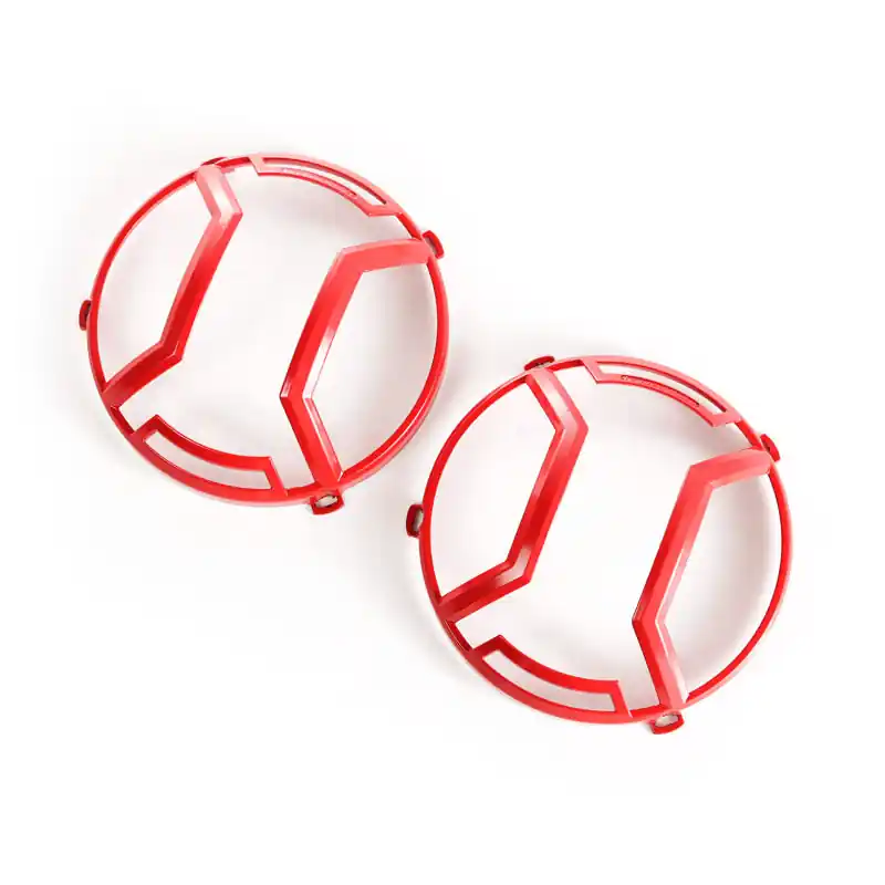 Rugged Ridge 07-18 Jeep Wrangler JK/JKU Red Elite Headlight Euro Guards Certified