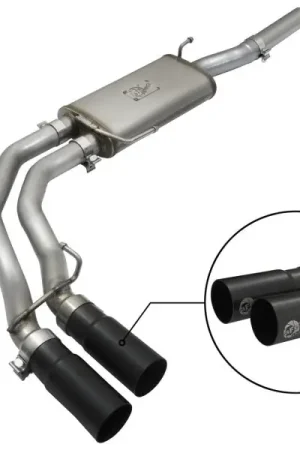 aFe Rebel Exhausts Cat-Back SS Ford F-150 04-08 V8 4.6/5.4L w/ Black Tips Factory Price