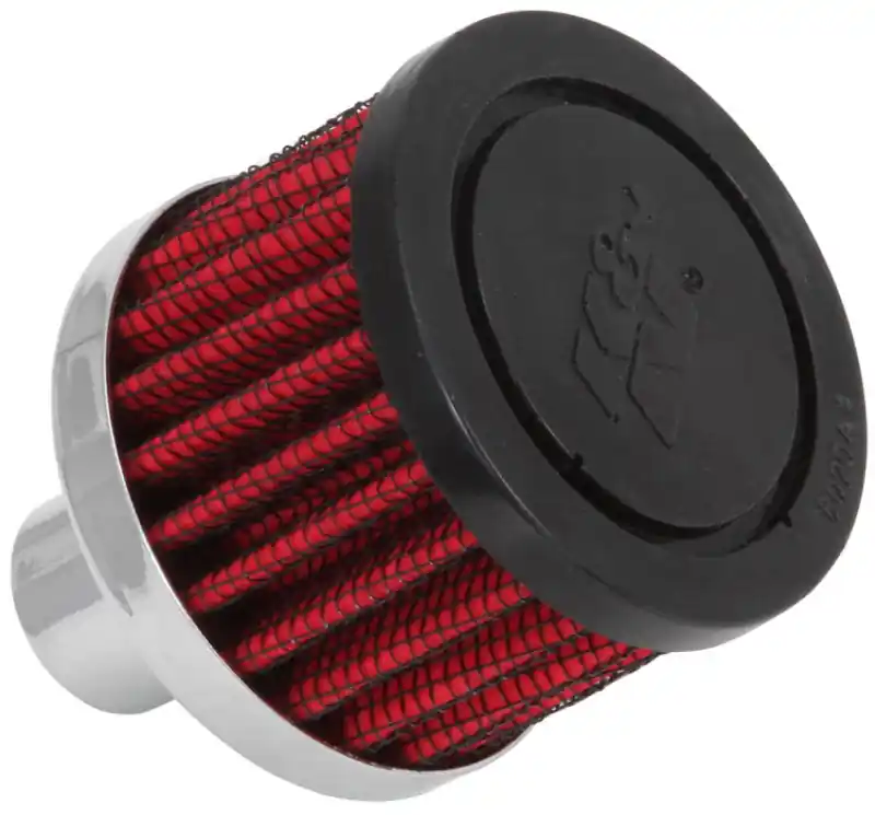 Fan Favorite K&N Steel Base Crankcase Vent Filter .75in Vent OD x 2in OD x 1.5in Height